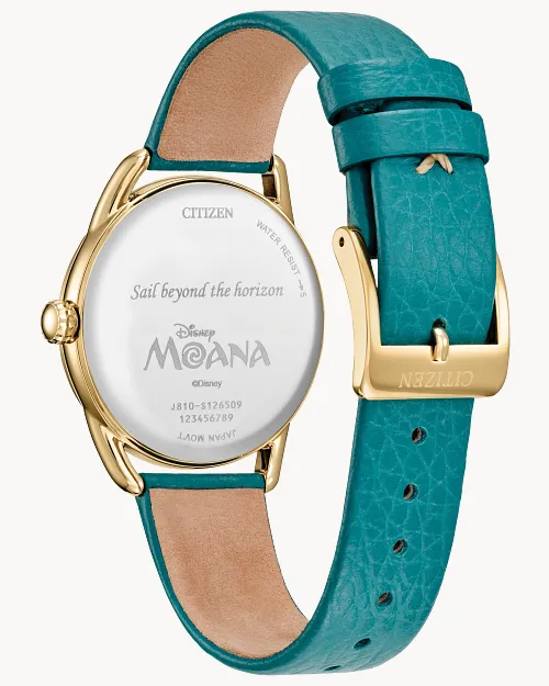 Moana's Ocean Adventure Champagne Dial Leather Strap FE6182-46Y Moana's Ocean Adventure Champagne Dial Leather Strap FE6182-46Y